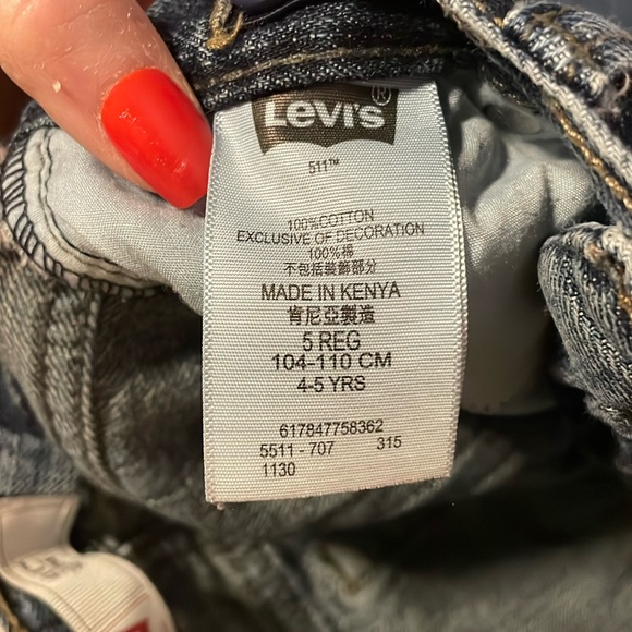 🎉Boys Levi’s 511 Slim- 5 Regular - Picture 4 of 6